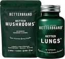 Betterbrand Better Lungs & Μανιτάρια Bundle - Ημερήσια Συμπληρώματα Αναπνευστικής Υγείας & Μανιτάρι Gummies για την υποστήριξη Gut Health Bundle