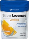 Ασημί Lozenges με βιταμίνη C - Premium Nano Silver 60 PPM Κολλοειδές Ασημί, Βιολογικό Μέλι και Βιταμίνη C Ορυκτό συμπλήρωμα σταγόνες για την υποστήριξη του ανοσοποιητικού συστήματος, Βήχας & Λαρύγγι - 24 Orange Lozenges