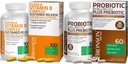 Bronson Probiotic 50 Billion CFU + Prebiotic με Apple Polyphenols & Pineapple Fruit Extract + Vitamin B Complex Παρατεταμένη απελευθέρωση