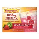 Emergen-C 1000mg Βιταμίνη C Ανοσοποιητική υποστήριξη σκόνη Φράουλα Kiwi 30CT περιλαμβάνει ψευδάργυρο, Μαγγάνιο, 7 Β Βιταμίνες και ηλεκτρολύτες για Back to School Essentials