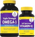 InnovixLabs Βιταμίνη K2 & Τρίκλινο Omega Bundle Full Spectrum Vitamin K2 (90 Softgels) Τριπλή Δύναμη Ωμέγα-3 Fish Oil (200 Softgels). Υποστηρίζει υγιή οστά, αρτηρίες και αρθρώσεις. *