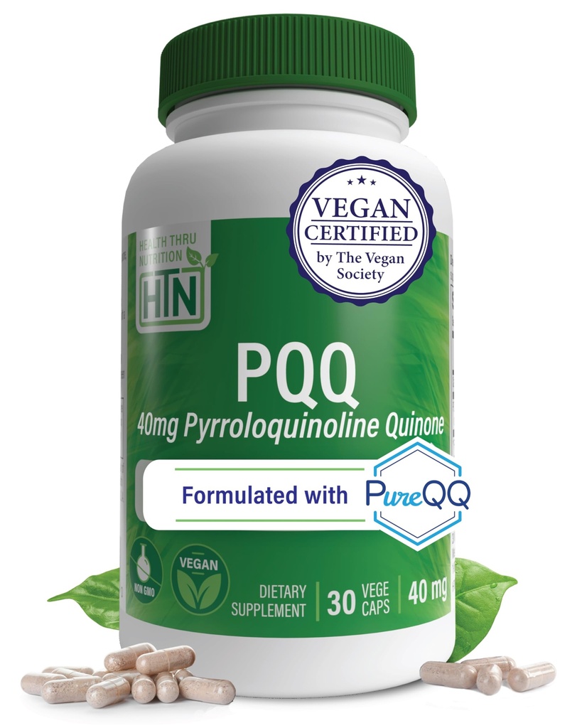 Υγεία Θρου Διατροφή PQQ 40mg 30 Σερβίρει Pyrroloquinoline Κινόνη ως PureQQ  Συμπλήρωμα