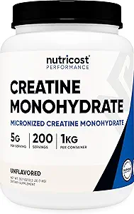 Nutricost Creatine Monohydrate Micronized Powder (1 KG) - Pure Creatine Monohydrate