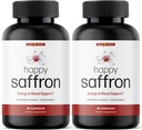 Ultra6 Διατροφή Happy Saffron Συμπληρώματα - 100% Pure Saffron Extract συμπλήρωμα για την υποστήριξη της υγείας των ματιών - Ενισχυτής Mood για γυναίκες & άνδρες (πακέτο των 2)