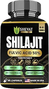 90 Shilajit Κάψουλες για άνδρες και γυναίκες 22000mg με 50% Shilajit Fulvic οξύ οργανικό Ιμαλαΐων Φυσικό Shilajit για άνδρες Pure Shilajit Extract 85+Trace Mineral Συμπληρώματα για γυναίκες Energy Boost-USA Made