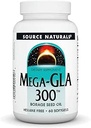 Source Naturals Mega-GLA 300 - Borage Seed Oil That is Hexane-Free - 30 Softgels
