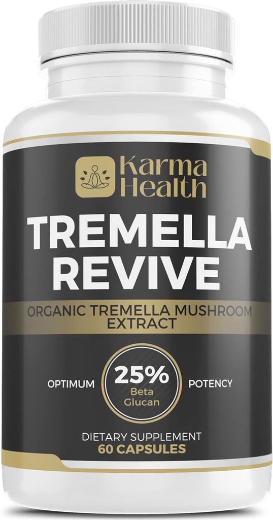 Tremella Mushroom Powder Capses - Συμπιεσμένο λευκό χιόνι Mushroom συμπλήρωμα σκόνης - 25% Beta Glucan Περιεχόμενο, Vegan & GMO Δωρεάν.