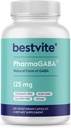 BESTVITE PharmaGABA (120 Veggie Caps) - Φυσικό συμπλήρωμα GABA - Δεν Stearates - Vegan - Μη ΓΤΟ - Χωρίς γλουτένη
