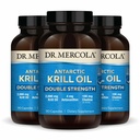 Δρ. Mercola Ανταρκτικής Krill Oil Διπλή δύναμη - 2.000 mg - Omega-3 συμπλήρωμα με EPA & DHA - Υποστηρίζει εγκέφαλο, καρδιά, κοινή & ανοσοποιητική υγεία - GMO-free & γλουτένη-ελεύθερο - 270 κάψουλες (90 εξυπηρετούν)