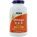 NOW Τρόφιμα 2 Συσκευασία Ωμέγα 3-6-9, 1000 mg, 250 Softgels