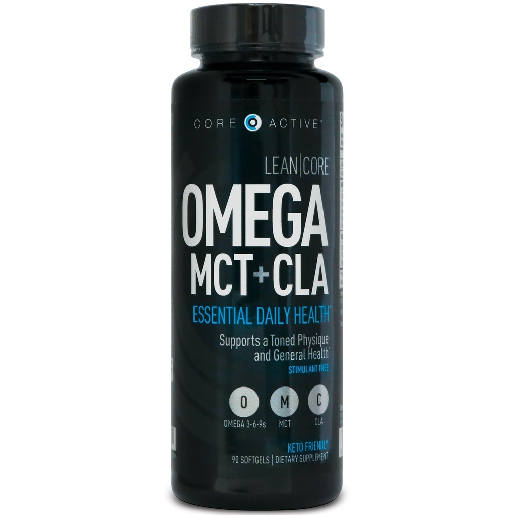 Lean CORE Omega MCT + CLA - Simulant Free Health Formula, Lean Myster & Toned Physique, Ωμέγα 3-6-9 Λιπαρά Οξέα - Λάδι λιναρόσπορου - Λάδι καρύδας - Keto Friendly 30 Day Supply (90 Softgels)