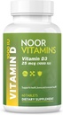 Noor Βιταμίνες Halal Vitamin D, Halal Vitamin D3, 1000 IU Tablets, Υποστηρίζει την υγεία των οστών, του ανοσοποιητικού και της καρδιάς, μη GMO, Gluten Free & Hanal (60 Count)
