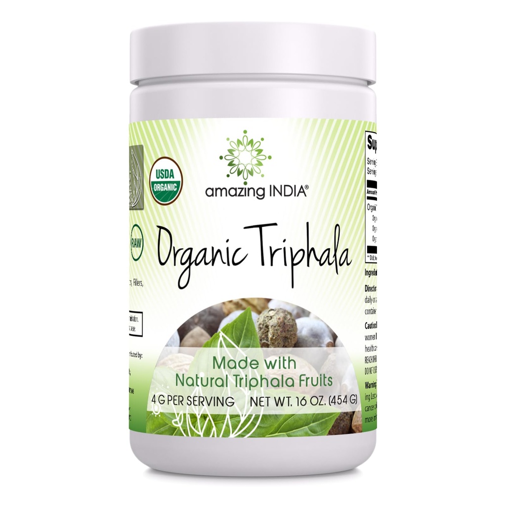 Amazing India Organic Triphala 16 Oz σκόνη 