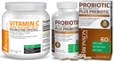 Bronson Probiotic 50 Δισεκατομμυρίων CFU + προβιοτικό με πολυφαινόλες της μήλου & εκχύλισμα φρούτων ανανά Βιταμίνη C σκόνη καθαρό ασκορβικό οξύ Διαλυτά λεπτά μη GMO κρύσταλλα