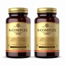 Solgar B-Complex 100" - 100 κάψουλες λαχανικών, Συσκευασία των 2 - Ενεργειακός Μεταβολισμός, Υποστήριξη νευρικού συστήματος - Μη ΓΤΟ, Vegan, Χωρίς γλουτένη - 200 Σύνολο εξυπηρετήσεων