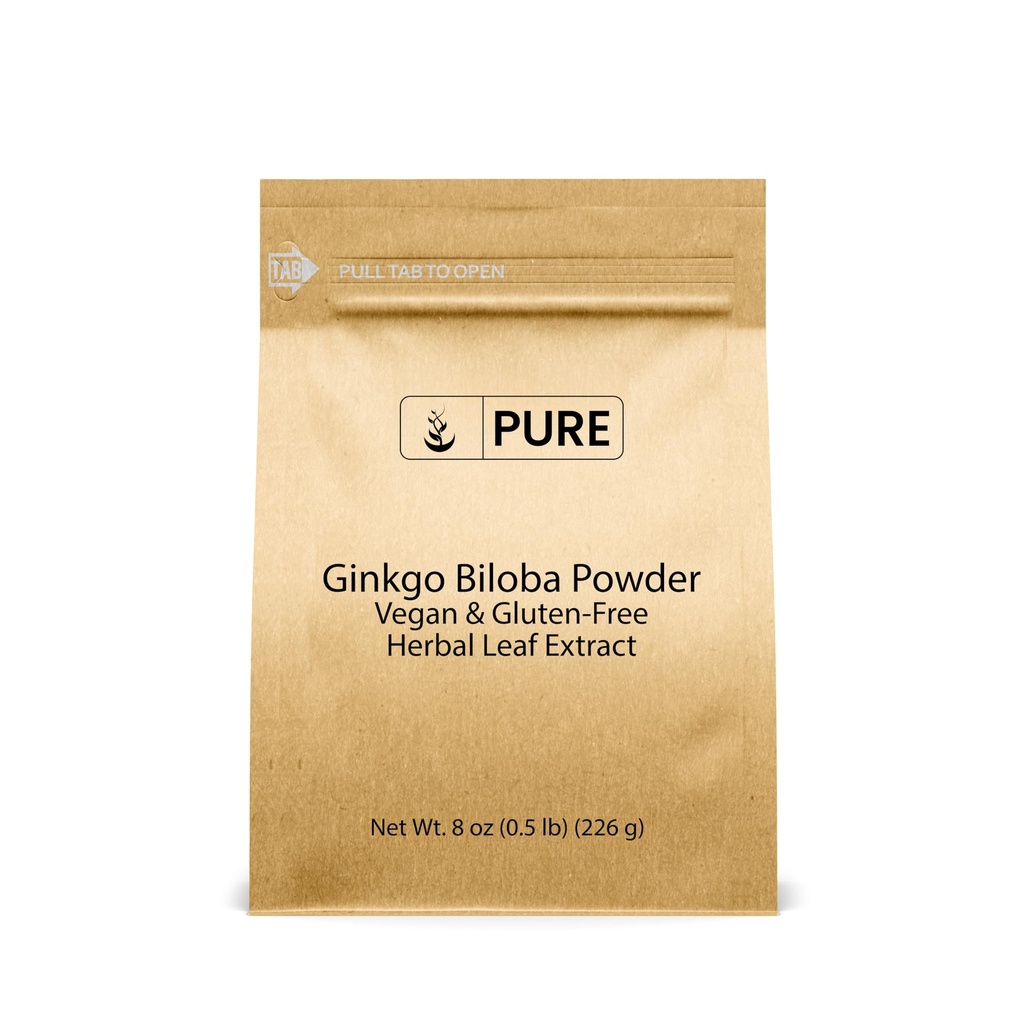Pure Original Ingredients Ginkgo Biloba Powder (8 oz) Always Pure, No Fillers Or Additives, Lab Verified