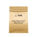 Καθαρά πρωτότυπα συστατικά Ginkgo Biloba σκόνη (8 oz) πάντα καθαρό, χωρίς πληρωτικά ή πρόσθετα, Lab Επαληθευμένο