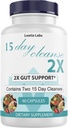 15 ημέρα καθαρισμού 2X - Double Gut & Colon Υποστήριξη - Advanced Gut Cleanse Detox για γυναίκες & άνδρες με Alfalfa, Cascara Sagrada, Probiotics & Psyllium Husk - Μη-GMO - Κατασκευάζεται στις ΗΠΑ - 60 κάψουλες (1 μπουκάλι)