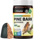 BIO KRAUTER Pine Bark Extract Gummies - 300 mg Δύναμη - 60 Vegan Chews - Γαλλικό Maritime Pine Bark Extract - Αντιοξειδωτικό συμπλήρωμα - 95% Proanthocyanidins - Pectin-based Formula