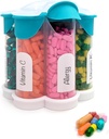 Extra Large Pill Organizer Καθημερινά, εβδομαδιαία, μηνιαία μπουκάλι συμπλήρωμα, χαριτωμένο Blossom Pill Dispenser με 7 XL διαμερίσματα, Easy-Open Pill Box για βιταμίνες, φάρμακα, ετικέτες περιλαμβάνονται (τεμάχιο)