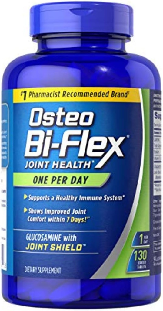 Osteo Bi-Flex Γλυκοζαμίνη με βιταμίνη D, Μία ανά ημέρα από Osteo Bi-flex, Κοινή Υγεία,130 Επικαλυμμένα δισκία, 130 κόμης