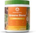 Amazing Grass Green Superfood Ανοσία: Super Greens σκόνη με βιταμίνη C, Cordyceps, Beet Root σκόνη & Reishi Μανιτάρια, Tangerine, 30 εξυπηρετούν