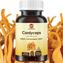 Κάψουλες Cordyceps, Mushroom Extract Supplement Powder με 31% Beta Glucan για την υποστήριξη απόδοσης, ενέργειας και ανοσοποιητικού συστήματος, 700mg, 60 Count, Organic και Vegan