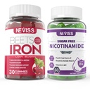 NAVISS Vegan Iron Supplement, Gentl Iron + Ζάχαρη Χωρίς Νικοτιναμίδιο 500mg Gummies
