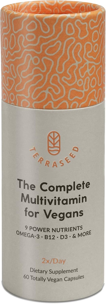 Πλήρης Vegan πολυβιταμίνη με σίδηρο, Omega 3, βιταμίνη D3, φολικό, ψευδάργυρο, βιταμίνη B12, & More - 100% Βιώσιμες Βιταμίνες Vegan - Μη ΓΤΟ, Χωρίς γλουτένη, Made in The USA (30 Day Supply)