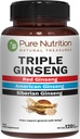 Pure Nutrition Triple Ginseng 650mg  Μη ΓΤΟ