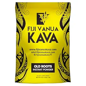 Φίτζι Vanua Kava Instant Old Roots Kava σκόνη, αφυδατωμένος πράσινος χυμός Kava Drink Powder, εύκολο να προετοιμάσει υγρό-διαλυτή, Fijian Instant Noble, συμπλήρωμα βοτάνων, 4 oz