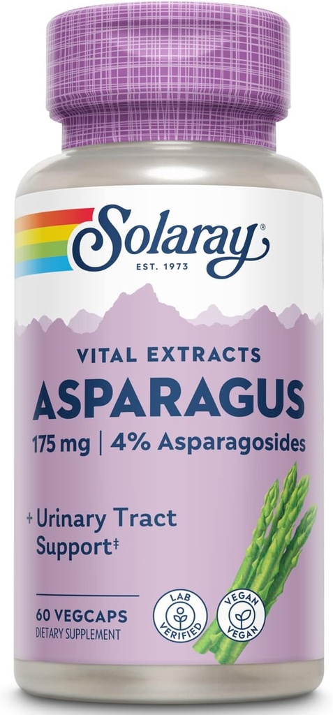 SOLARAY Asparagus Rhizome Extract 175 mg w/Whole Root 