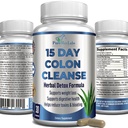 YUMMYVITE 15 ημέρα καθαρισμού του εντέρου και Detox, Herbal Detox Formula, υποστηρίζει απώλεια βάρους, δυσκοιλιότητα ανακούφιση - ενισχύει την ενέργεια. Flush Toxins, φυσικό ασφαλές καθαρισμό του παχέος εντέρου για άνδρες και γυναίκες - 30 κάψουλες