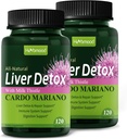Herdmood Silymarin Milk Thistle Liver Detox Capsules for Fatty Liver, Alcachofa y Cardo Mariano con Silimarina para el Higado Graso, Liver Cleanse Detox & Repair Formula w/Artichoke Extract. 240Count