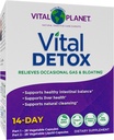 Vital Planet - Vital Detox with Milk Thistle, Quercetin, Alpha Lipoic Acid, Choline, and Herbs, for Occasional Gas and Bloating, Supports Healthy Intestinal Balance, 2-Part 14 Day Kit, 56 Capsules