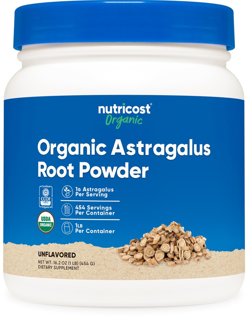 Nutricost Organic Astragalus Root Powder 1LB - Χωρίς γλουτένη, μη ΓΤΟ, χορτοφάγοι