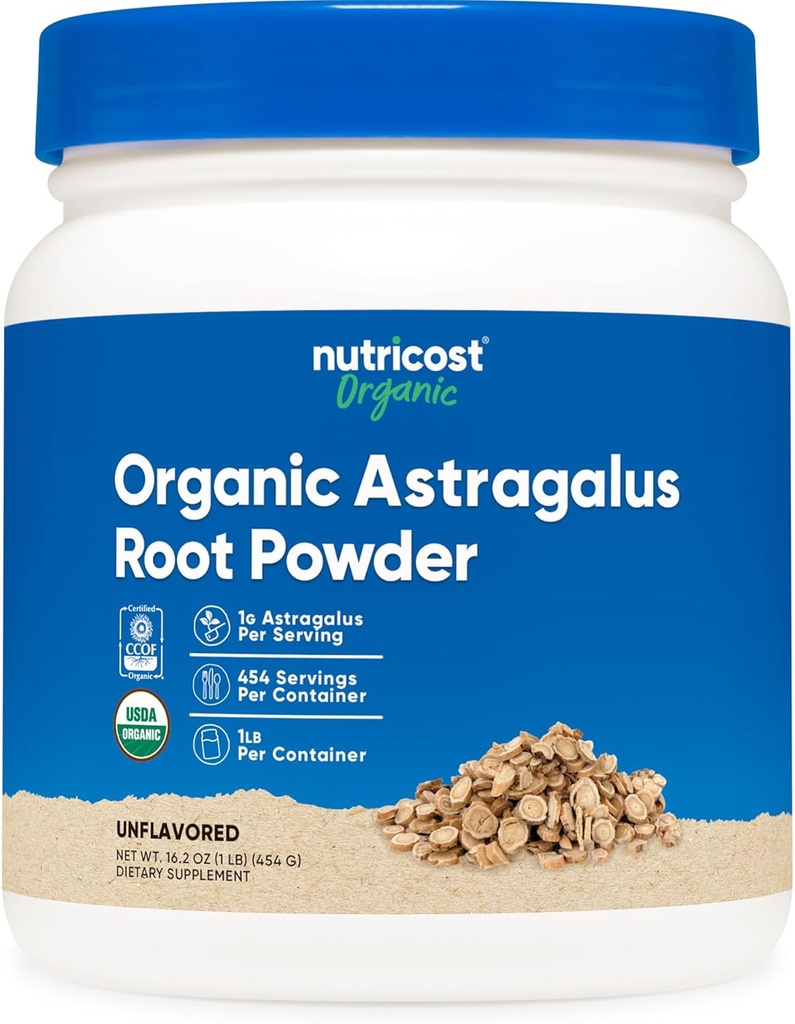 Nutricost Organic Astragalus Root Powder 1LB - Χωρίς γλουτένη, μη ΓΤΟ, χορτοφάγοι