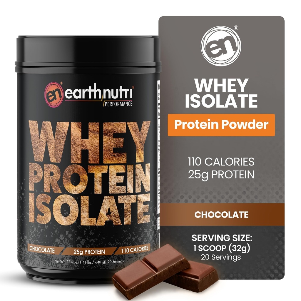 Whey Isolate Protein Powder – Post Processout Recovery Powder for Mus Recovery & Growth – 25g Protein – Εύκολα Digestible – Μη ΓΤΟ & Χωρίς γλουτένη – Σοκολάτα Γεύση – 20 Σερβιέτες (1,41 lbs)