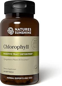 Nature's Sunshine Chlorophyl, 60 κάψουλες Softgel: Υποστήριξη Digestion, Ανοσία & Αποτοξίνωση με Εσωτερικά Αποσμητικά Οφέλη. Εύκολες σε Swallow κάψουλες Προώθηση της Συνολικής Ευεξίας & Ενέργειας