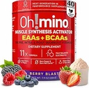 Ω!μίνο Essential Amino Acids συμπλήρωμα. Berry Blast, Καφεϊνάτη σκόνη. Και οι 9 ΕΑΑ, BCAAs και το τέλειο Amino για τις προπονήσεις, Amino Energy, και να οικοδομήσουμε τους μυς, και να ανακτήσουμε πιο γρήγορα.