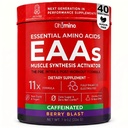 Ω!μίνο Essential Amino Acids συμπλήρωμα. Berry Blast, Καφεϊνάτη σκόνη. Και οι 9 ΕΑΑ, BCAAs και το τέλειο Amino για τις προπονήσεις, Amino Energy, και να οικοδομήσουμε τους μυς, και να ανακτήσουμε πιο γρήγορα.