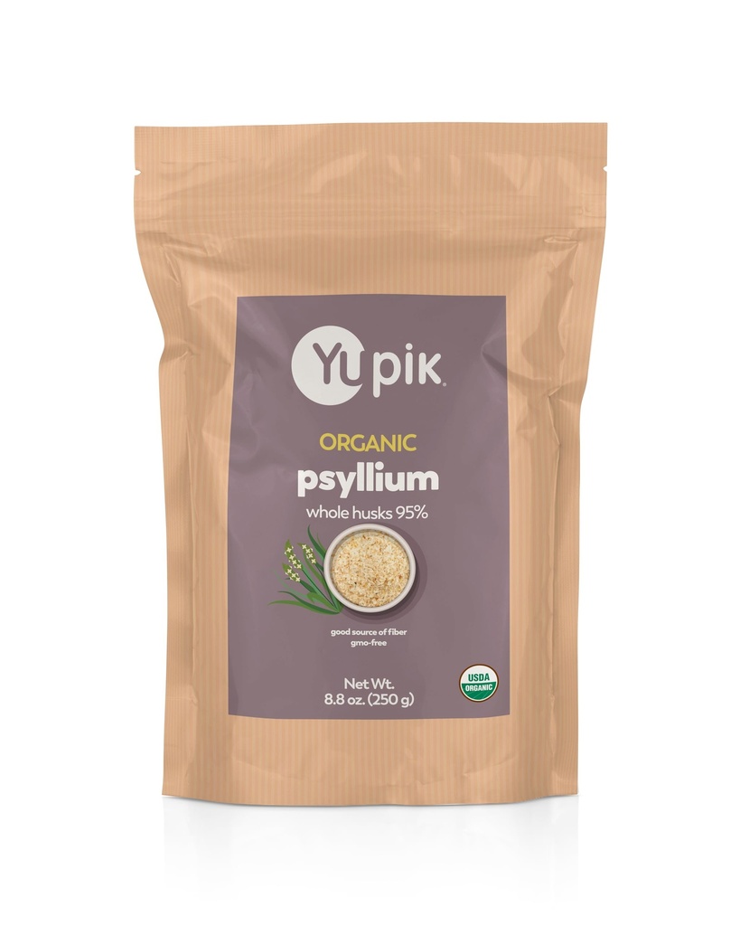 Yupik Organic Whole Husk Psyllium 8.8 Oz, 95% καθαρότητα, διαλυτές ίνες, USDA Certified, Non-GMO, Kosher, Χωρίς γλουτένη, Χωρίς ζάχαρη & χωρίς λιπαρά, χωρίς γεύση, με βάση το φυτό, Ιδανικό για βρώμη & δημητριακά