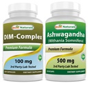 Best Naturals DIM συμπλήρωμα 100 mg & Ashwagandha εκχύλισμα 500 Mg
