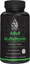 Halal Complete Multivitamin Capsules for Adults Men & Women | 42 Fruit & Vegetable Blend with Iron, Zinc, CoQ10, Folic Acid, and Vitamin A, B1, B3, B6, B12, C, D3, E | 60 Count