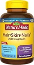 Hair, Skin & Nails with 2500 mcg of Biotin Softgels, 60 Count for Supporting Healthy Hair, Skin and Nails