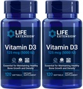 Επέκταση ζωής Βιταμίνη D3 5000 IU, 120 Softgels (πακέτο των 2)