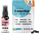 Complement Essential Vegan Multivitamin & Triple B12 Spray Bundle – Comprehensive Nutritional Support for Plant-Based Diets