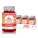 Βιταμίνη B12 Gummies για ενήλικες - Νόστιμη ιδιοκτησιακή Φόρμουλα - 3000mcg Μεθύλιο B-12 Υψηλή Απορρόφηση Ενεργειακά Gummies - Μη ΓΤΟ Vegan Vit B12 - Μασώμενο B 12 για την ενεργειακή υποστήριξη και την υγεία των οστών - 6 Pack