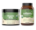 Βιολογική Kelp σκόνη 8oz & καθαρό φύλλο Alfalfa 100 κάψουλες