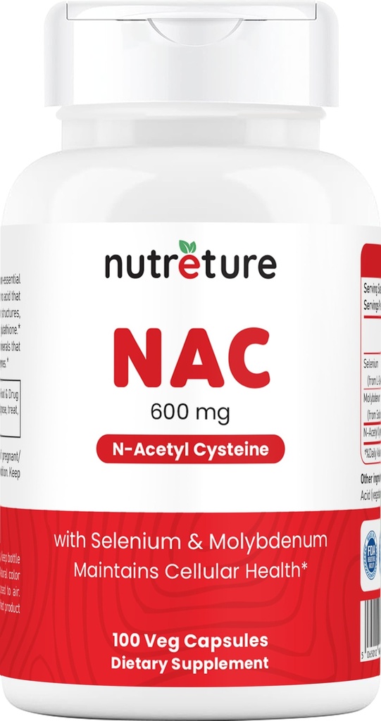 Συμπλήρωμα NAC N- Acetyl Cysteine Ηπατικό συμπλήρωμα με Σελήνιο & Μολυβδαίνιο για την υγεία του ήπατος